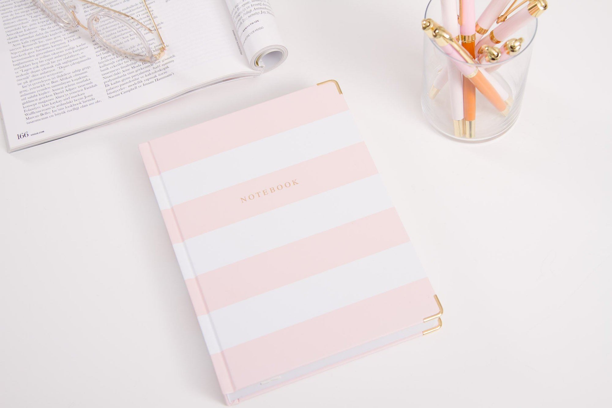Notebook - Pink & White (OUTLET) - Chapters