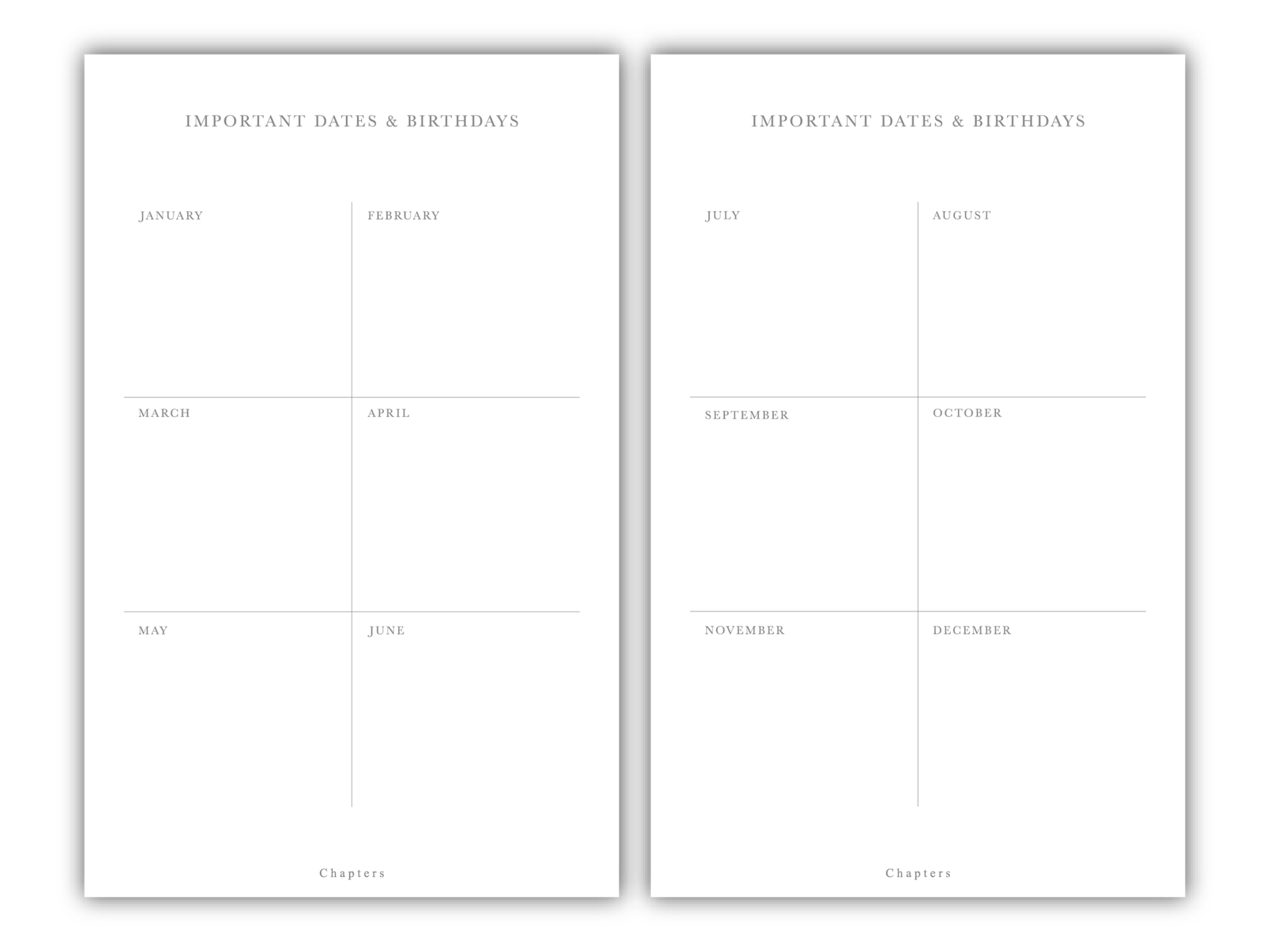 Pocket Planner Refill, Tarihli / 2024 - Chapters