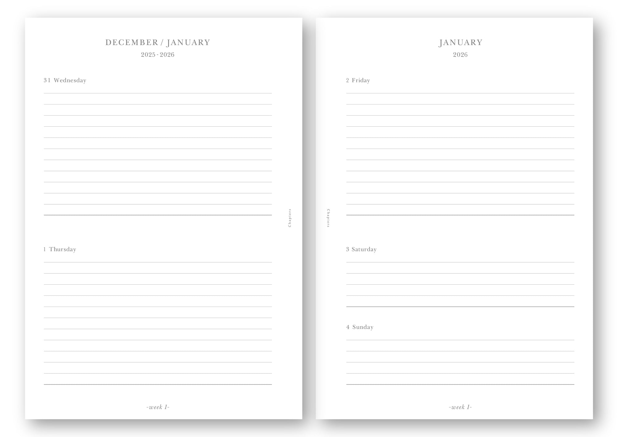 B6 Refill, Haftalık / 2026 - Ön Sipariş