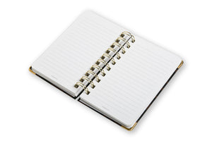 Mini Spiralli Notebook, Black&Brown Hearts