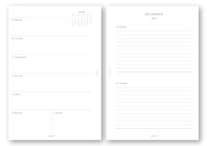 A5 Planlayıcı, Black / Check - Chapters