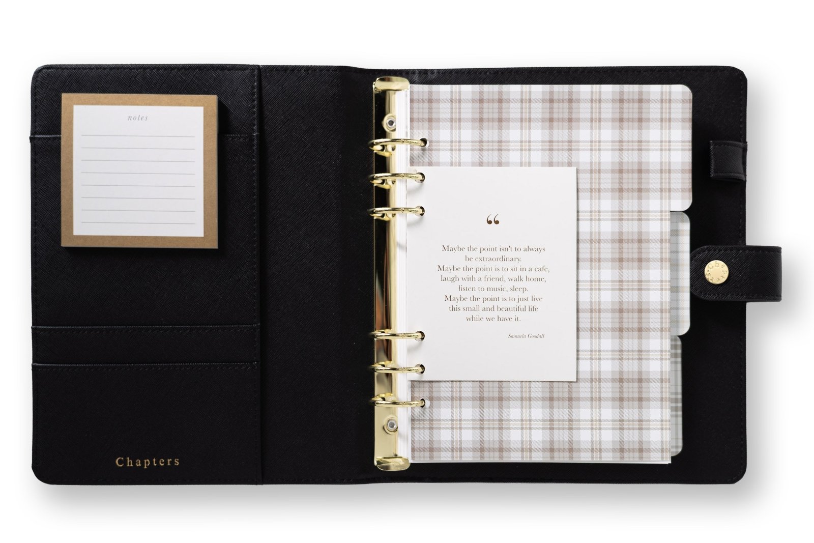 A5 Planlayıcı, Black / Check - Chapters