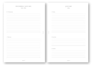 A5 Planlayıcı, Black / Check - Chapters