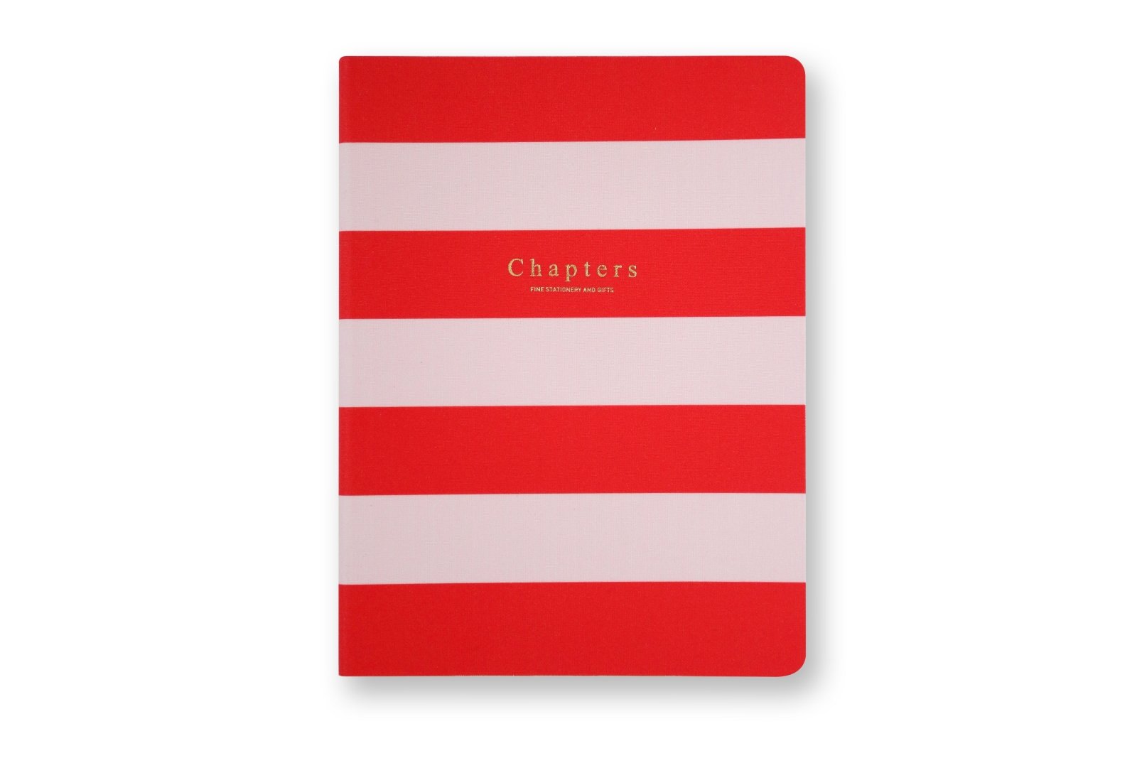 Canvas Notebook, Pink & Red Stripes - Chapters