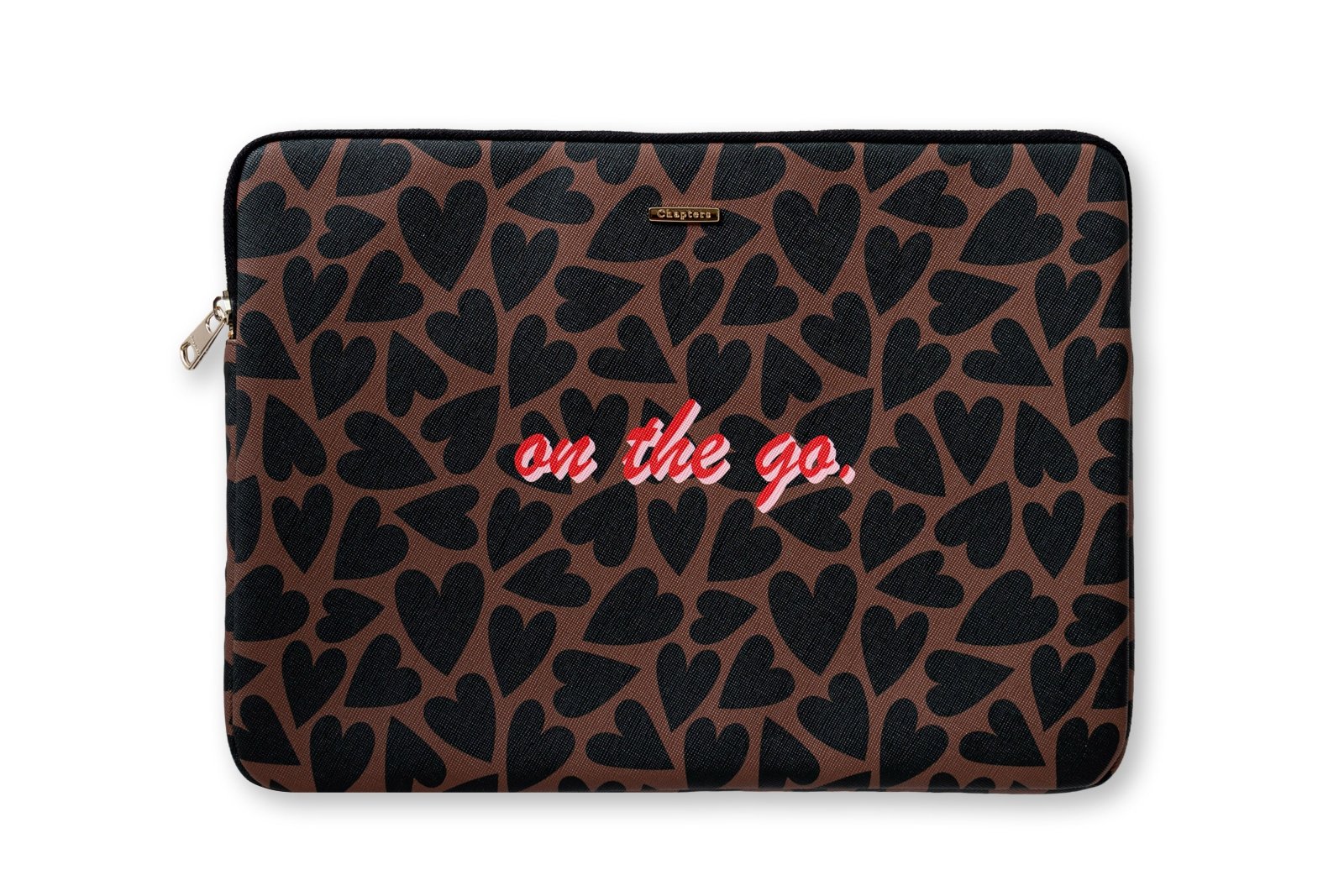 Laptop Kılıfı, Black & Brown Hearts - On The Go - Chapters