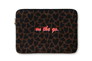 Laptop Kılıfı, Black & Brown Hearts - On The Go - Chapters