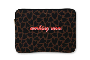Laptop Kılıfı, Black & Brown Hearts - Working Mom - Chapters