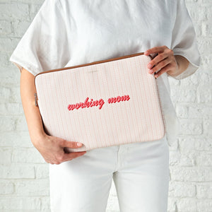 Laptop Kılıfı, Pink Leaves - Working Mom - Chapters