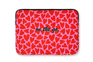Laptop Kılıfı, Pink & Red Hearts - On The Go - Chapters