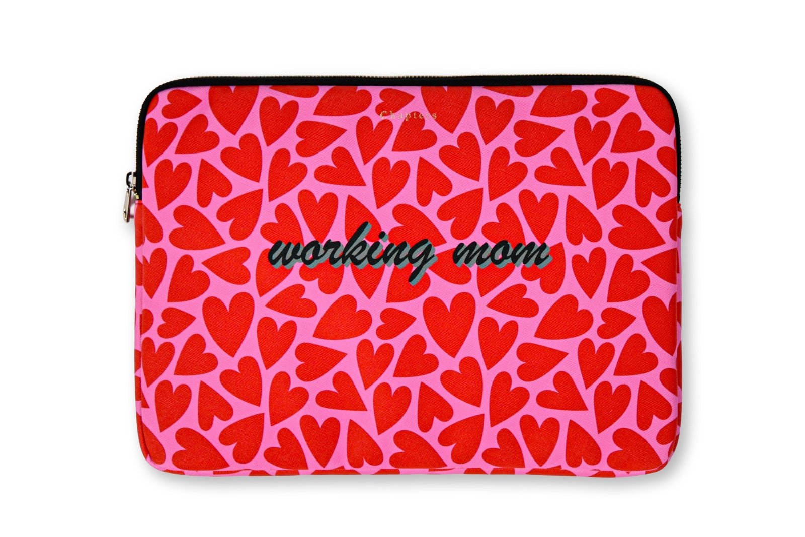 Laptop Kılıfı, Pink & Red Hearts - Working Mom - Chapters