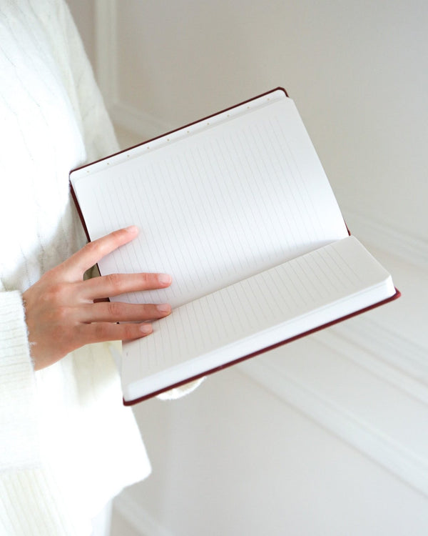 Linen Notebook, Berry - Chapters