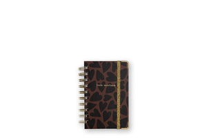 Mini Spiralli Notebook, Black&Brown Hearts - Chapters