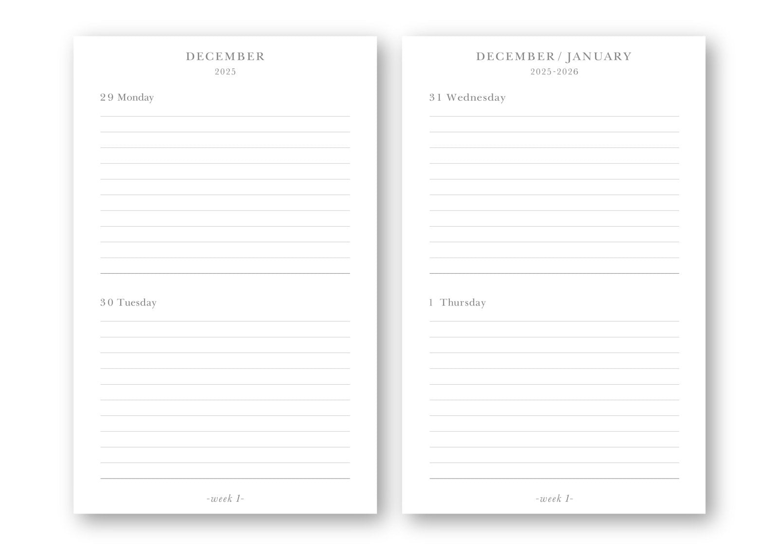 Pocket Planner Refill, Tarihli / 2026 - Ön Sipariş - Chapters