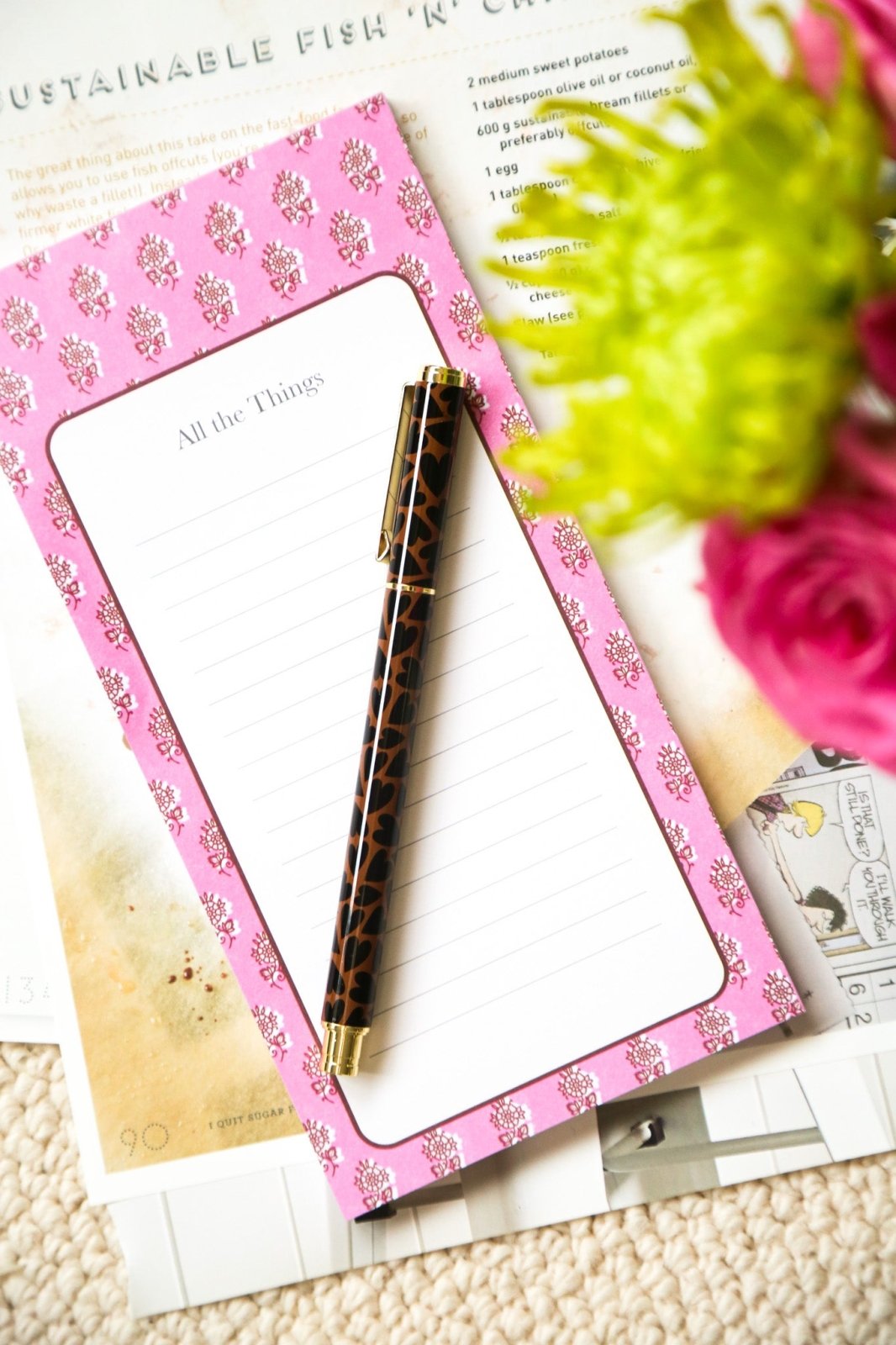 Premium Roller Pen, Black & Brown Hearts - Ön Sipariş - Chapters