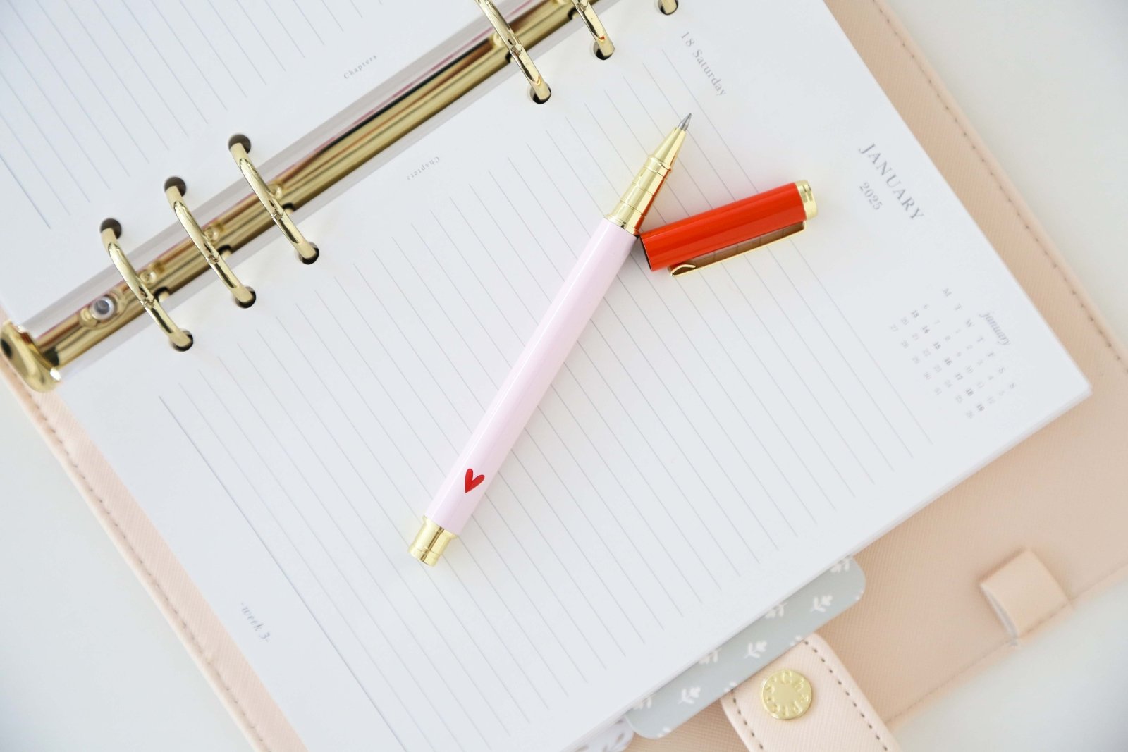 Premium Roller Pen, Pale Pink & Orange - Chapters