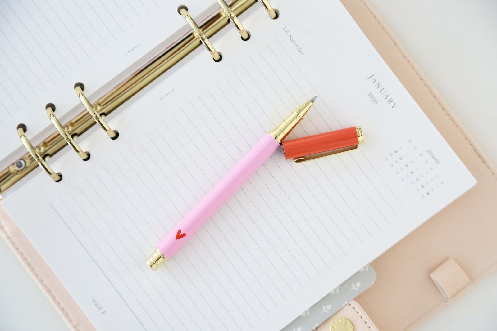 Premium Roller Pen, Pink & Orange - Chapters