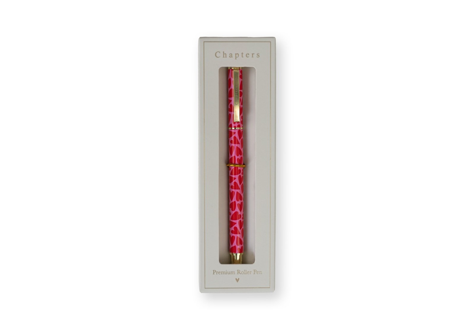 Premium Roller Pen, Pink & Red Hearts - Chapters