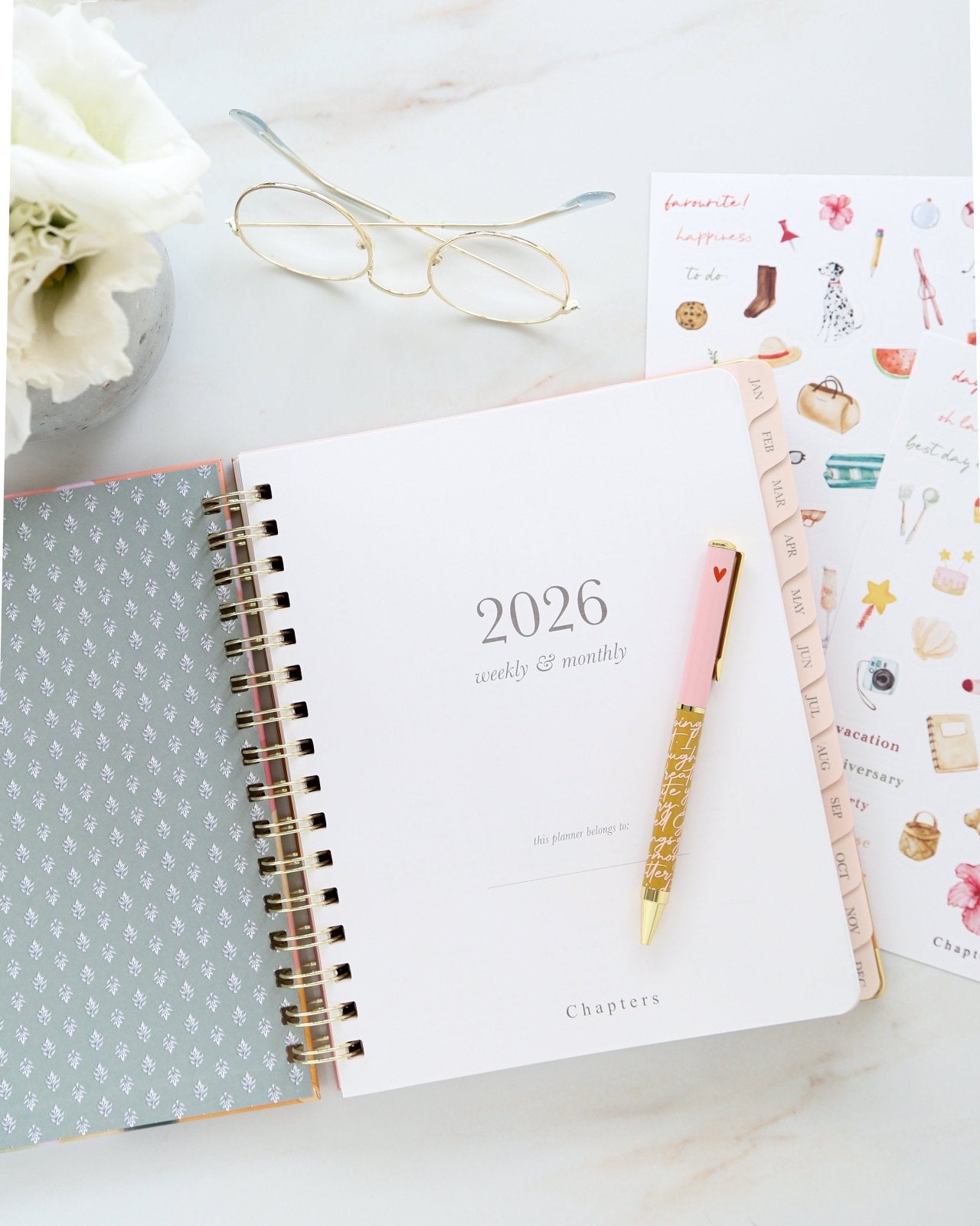 Spiralli Haftalık Planlayıcı, Bloom - Chapters