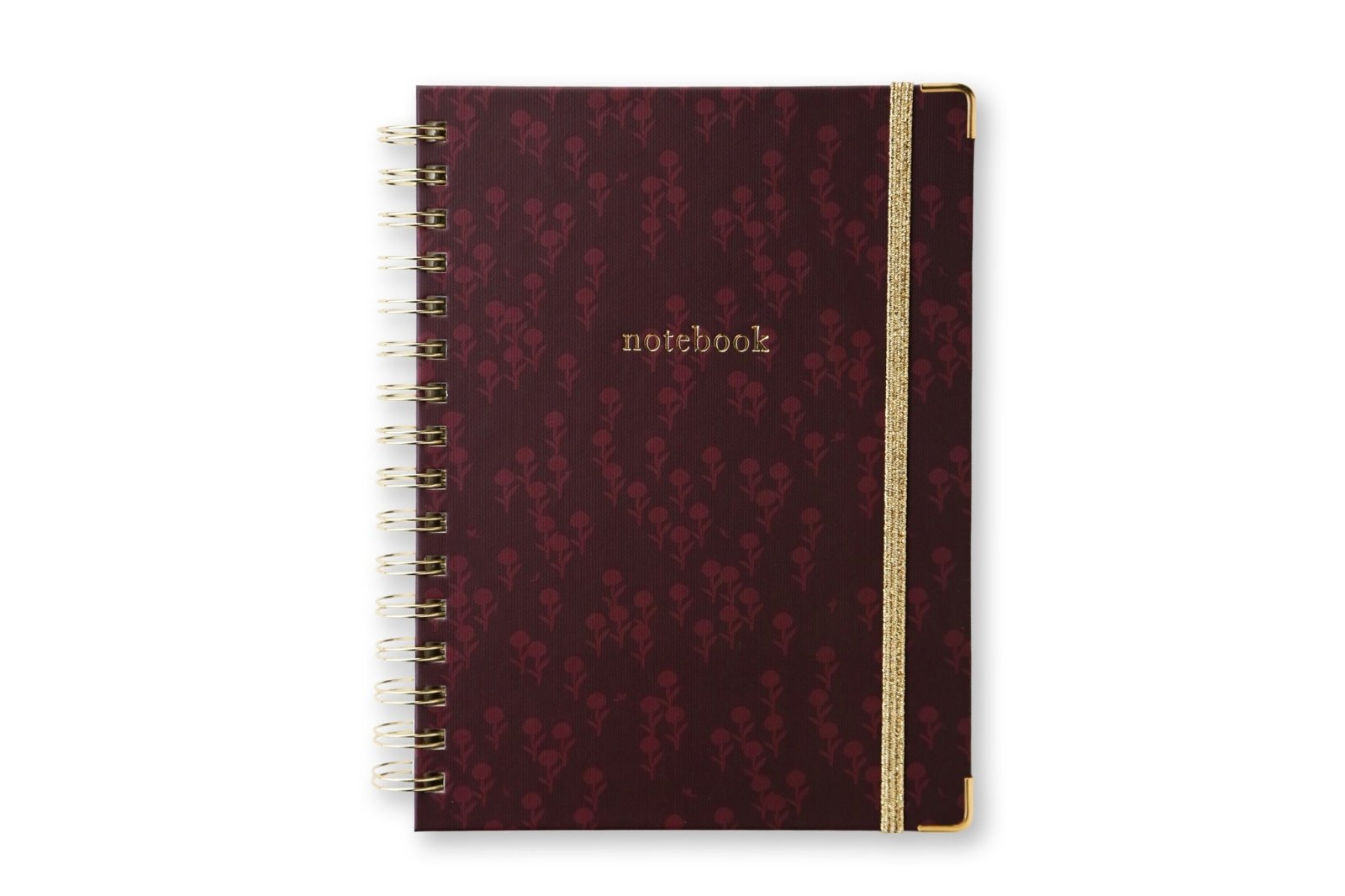 Spiralli Notebook, Merlot Flowers - Chapters
