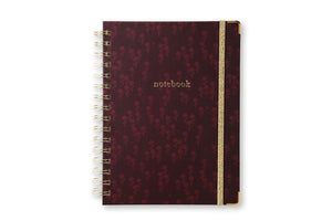 Spiralli Notebook, Merlot Flowers - Chapters