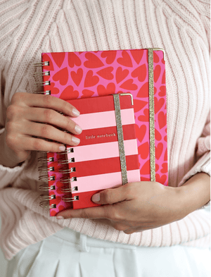 Spiralli Notebook, Pink & Red Hearts - Chapters