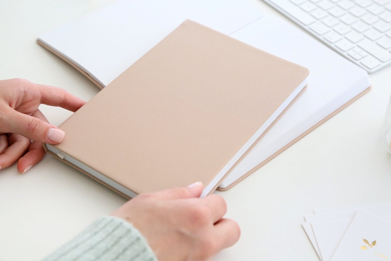 Vegan Leather Notebook, Nude (OUTLET) - Chapters