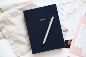 Linen Notebook, Navy - Chapters