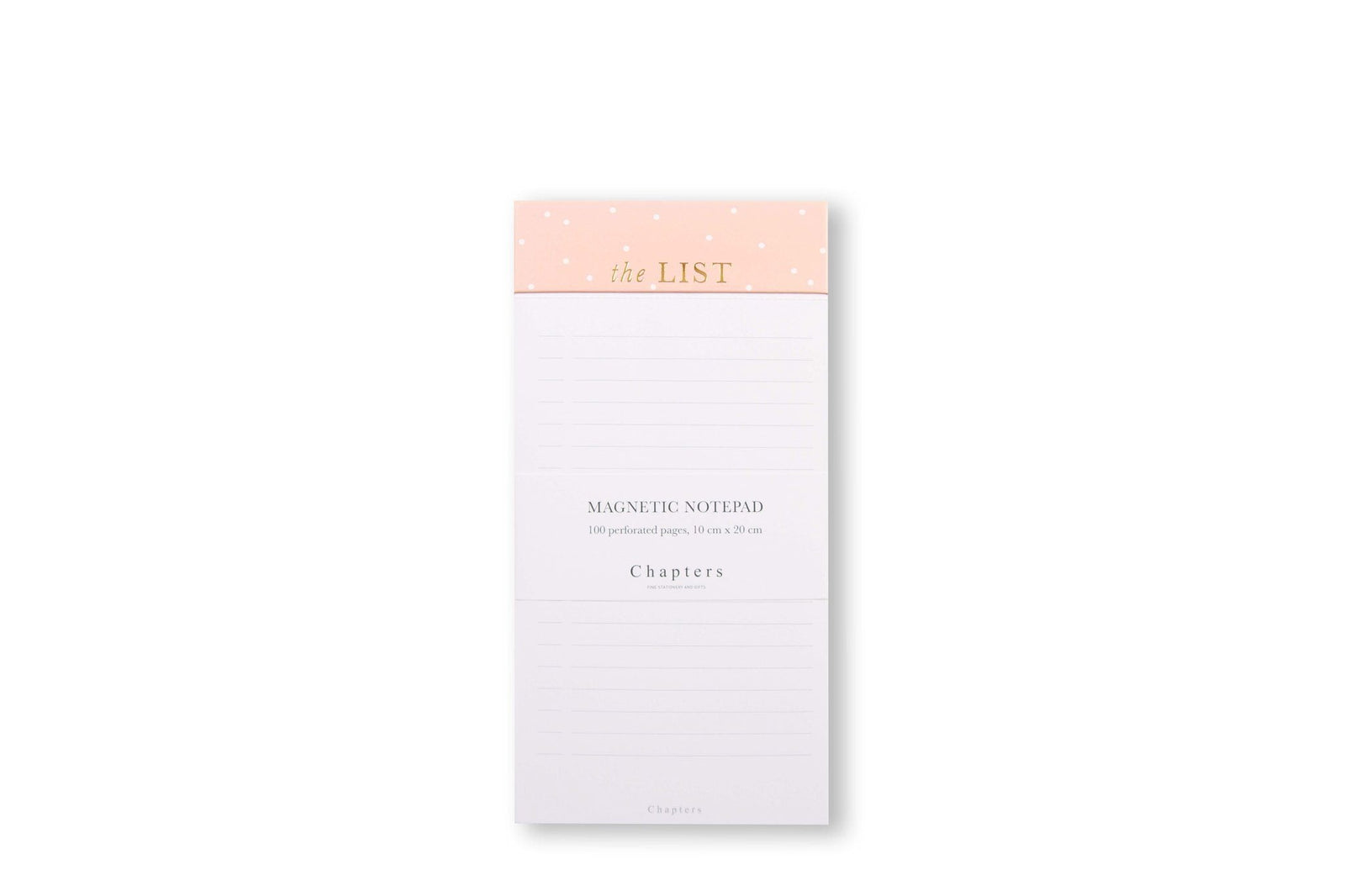 Magnetic Notepad, Coral with Dots - Chapters